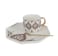 ZK Ceramic Coffee Cup with Spoon and Saucer Set  (White)