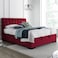 In House Blven Velvet Bed Frame - Queen - 200x150 cm - Burgundy
