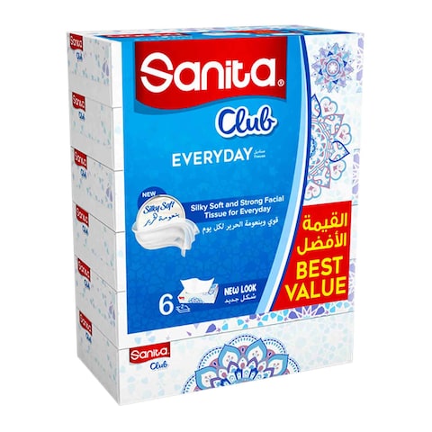 Sanita Club Facial Tissue 2 Ply 76 Sheets