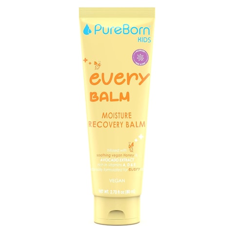 PureBorn Kids Every Balm Moisture Recovery Balm With Soothing Vegan Honey And Avocado Extract 80ml