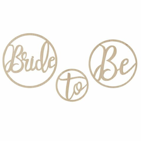 Ginger Ray Wooden Bride to Be Decoration Hoops