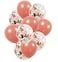 Avant Balloons Rose Gold Confetti Balloons 18 Inch Set | 10 Pack Large Rose Gold Foil And Light Pink Paper Filled | Birthdays, Weddings, Showers, Engagement, Parties, Special Events - By Avant Balloon