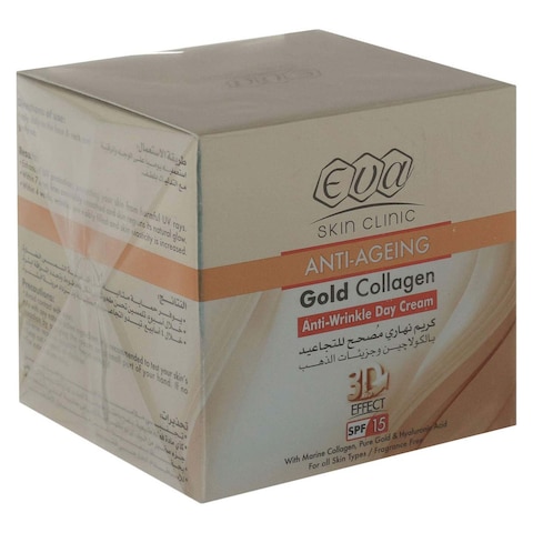 Buy Eva Wrinkle Day Cream 3D Effect with Anti Aging Gold Collagen - 50 Ml in Egypt