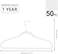 Red Dot Gift 50-Pack White Non-Slip Velvet Hangers 44.5cm With 360 Degree Rotatable Hook - Durable &amp; Slim - Non Slip Hangers For Coat Hangers - Pant Hangers (White, 50)