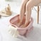 Generic-CK807 Pink Color Silicone Folding Portable Detox Foot Spa Massage Foot Wash Basin