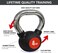 Skyland Rubber Coated Cast Iron Kettlebell With Chrome Handle Kettlebell Weight For Strength And Weight Training &ndash; Exercise Kettlebell For Whole Body Workout-Em-9267