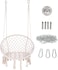 Generic Hanging Hammock Chair Porch Swing, Hanging Rope Hammock Chair Swing Seat, Large Brazilian Hammock Net Chair Porch Chair For Yard, Bedroom, Patio, Porch, Indoor, Outdoor