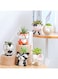 Generic 6 Pcs Cute Succulent Planter, Succulent Pots With Drainage Hole Flower Plant Pot Cartoon Ceramic Tiny Pot For Indoor Mini Flower Planters Cactus Container Set Of 6