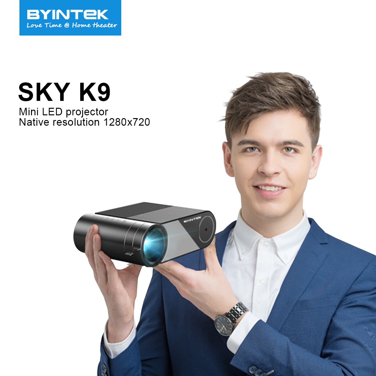 Buy Aibecy-SKY K9 Multi-Screen Portable Projector 1080P Supported 250 ...