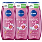 Buy NIVEA Shower Gel Body Wash Waterlily  Oil 250ml Pack of 3 in UAE