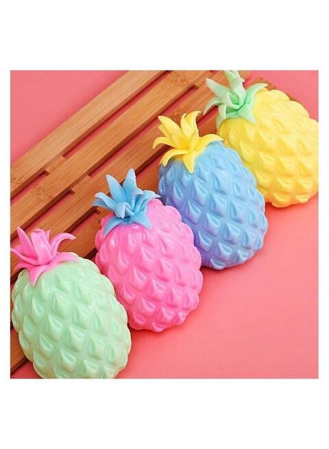 Generic 4-Piece Pineapple Squishy Stress Ball Fidget Toy For Kids And Adults