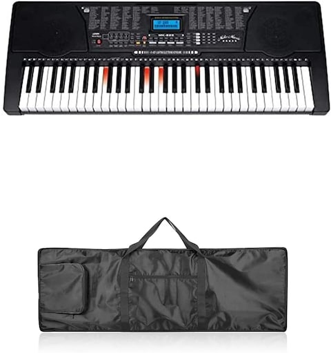 Mike Music 61 Keys Full Size Electronic Piano Keyboard portable Musical Instrument (825 with Bag)
