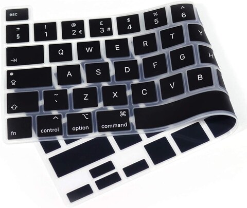 Ntech Ultra Thin Keyboard Cover Skin, Silicone Keyboard Cover Protector For Macbook New Pro 16 Inch 2019 Release With Touch Bar And Touch Id Model A2141 European Version