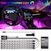 Generic-Cigarette Car LED Strip Light, 4pcs 36 LED DC 12V Multicolor Music Car Interior Light LED Under Dash Lighting Kit with Sound Active Function &amp; Wireless Remote Control