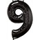 Number Nine Onyx Black 42in Number Foil Balloon 1 pc