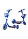 Generic 3-Wheel Kick Scooter With Storage Basket In Front Blue For Kids Fun Time 60X68X17cm