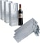 Cuisine Art Wine Bags, Wine Gift Paper Bags Single Bottle Wine Gift Bags Red Wine Tote Bags, 6Pcs 4.7 x 3.9 x 14.2&rsquo;&rsquo; Wine Gift Bags Kraft Paper Wine Bags Bulk with Handles, Pack of 6 Silver