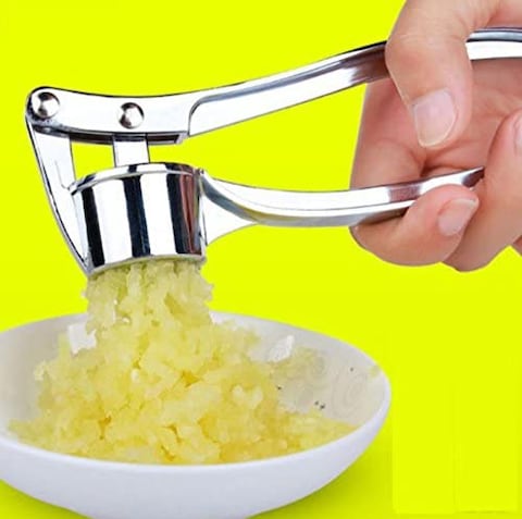 Generic - Stainless Steel Garlic Press Crusher Squeezer Masher Home Kitchen Mincer Tool