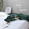 Comfy King Size Sheep Fur Blanket-Dark Green