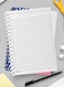 Lowha Spiral Notebook With 60 Sheets And Hard Paper Covers With Modern Mix Shapes Design, For Jotting Notes And Reminders, For Work, University, School