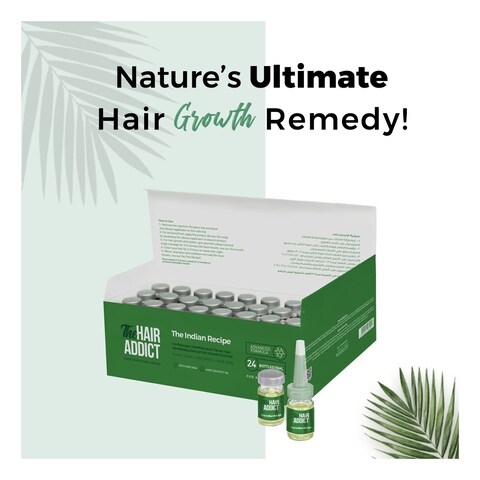 The Hair Addict The Indian Recipe Hair Growth Oil Vials 10ml Pack of 24