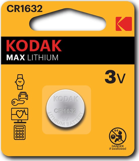 KODAK MAX CR1632 Lithium 3V Battery &ndash; 2 Pieces