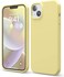 elago Liquid Silicone for iPhone 14 case cover Full Body Protection, Shockproof, Slim, Anti-Scratch Soft Microfiber Lining - Yellow