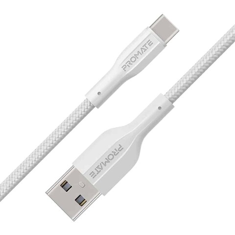 Promate XCORD-AC.WHITE Super Flexible Data and Charge USB-C Cable 1 Meter