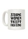 muGGyz Planet Flag Printed Ceramic Coffee Mug White/Grey