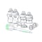 Tommee Tippee Closer To Nature Advanced Anti-Colic Newborn Baby Bottle Starter Set TT42357351 Clear Pack of 9