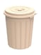 Cosmoplast Round Plastic Drums With Lid Beige 70L