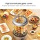 Liven KL-J121 Electric Barbecue/Kebab Machine With Automatic 360 Degree Rotating Skewer Roast Griller Non-Stick Smokeless BBQ Knob Timing Control   1100W Power - Grey