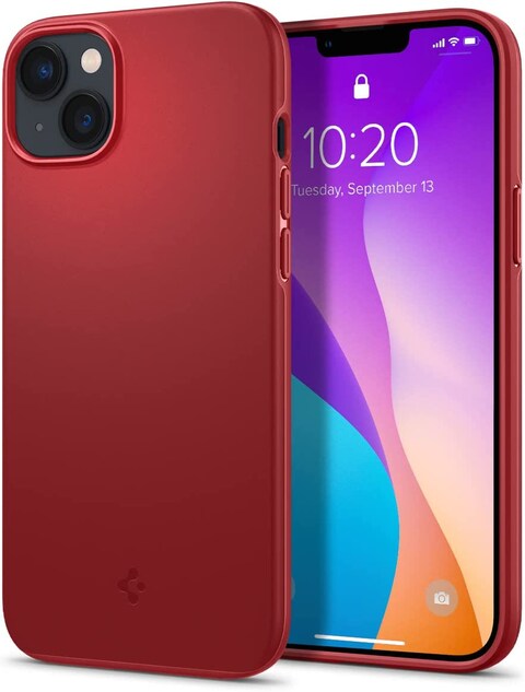Spigen Thin Fit designed for iPhone 14 case cover - Red