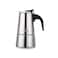 Any Morning Stove top Espresso Maker   Moka Pot   Italian Coffee Maker   Stainless Steel Percolator Coffee Pot   4 Cups Coffee Maker   6.76 oz   200Ml   Silver