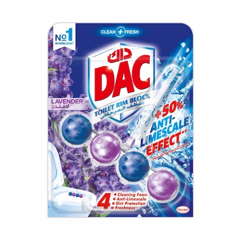 Dac Clean And Fresh Toilet Rim Block Lavender 50g