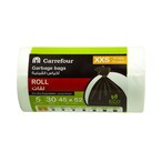 Buy Carrefour garbage bag roll white XX small 5 gallons  30 bags in Saudi Arabia