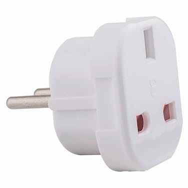 Elios Type F Plug to Type G Adapter - White