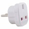 Elios Type F Plug to Type G Adapter - White