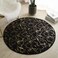 Super Soft Rabbit Fur Round Living Room Carpet With Water Proof Material And Anti Slip Bottom (Size 80CM)