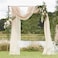 Taupe Draping Fabric Wedding Backdrop
