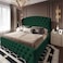 In House Serin Velvet Bed Frame - Single - 200x100 cm - Dark Green