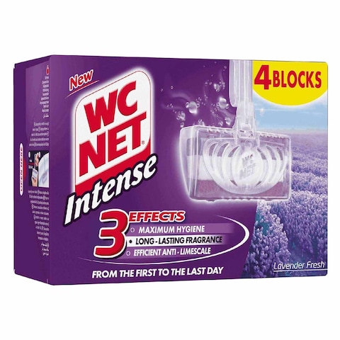 WC Net Blocks Violet Rim Block Toilet Cleaner 34g x Pack of 4