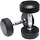 ULTIMAX Round Rubber Dumbbell Fitness Dumbbell Hand Weights Dumbbells Chrome Handle Dumbbell Professional Arm Muscle Exercise Equipment Gym and Home Fitness Equipment-1 Pcs (15Kg)