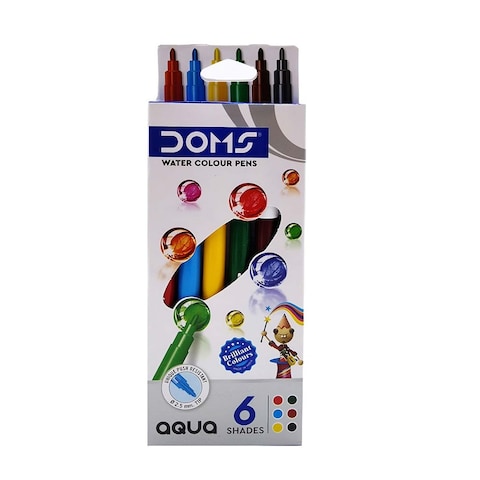 Doms Aqua Water Color - 6 Long Colors