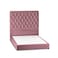 In House Madrid Velvet Bed Frame - King - 200x200 cm - Light Pink