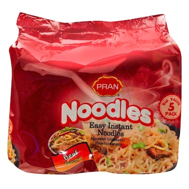 Pran Beef Easy Instant Noodles 70g x Pack of 5