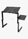 Generic - Adjustable Folding Laptop Table With Desk Tray Black