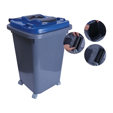 سفير سلة مهملات بغطاء متأرجح - 60 لتر