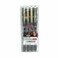 Unibal Eye Fine Roller Pen 4 PC Set  Mixed Colors
