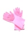 Generic 2-Piece Washing Scrubber Gloves Pink